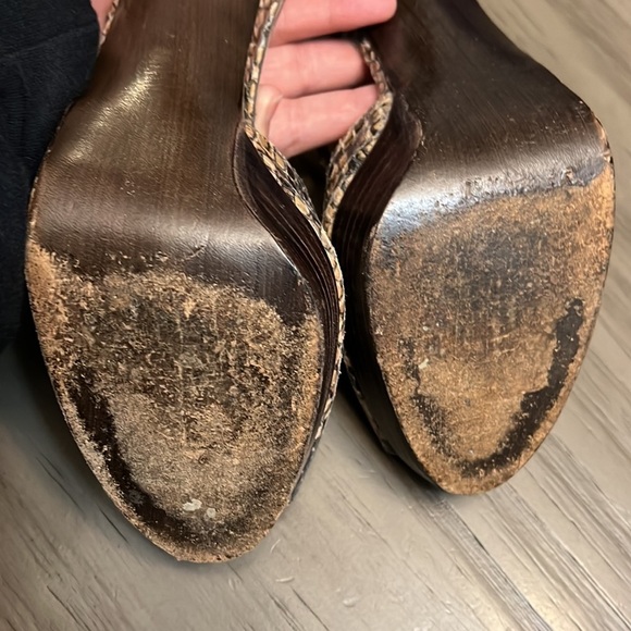 STAURT WEITZMAN PYTHON SLINGBACK HEELS 8 - Picture 9 of 16